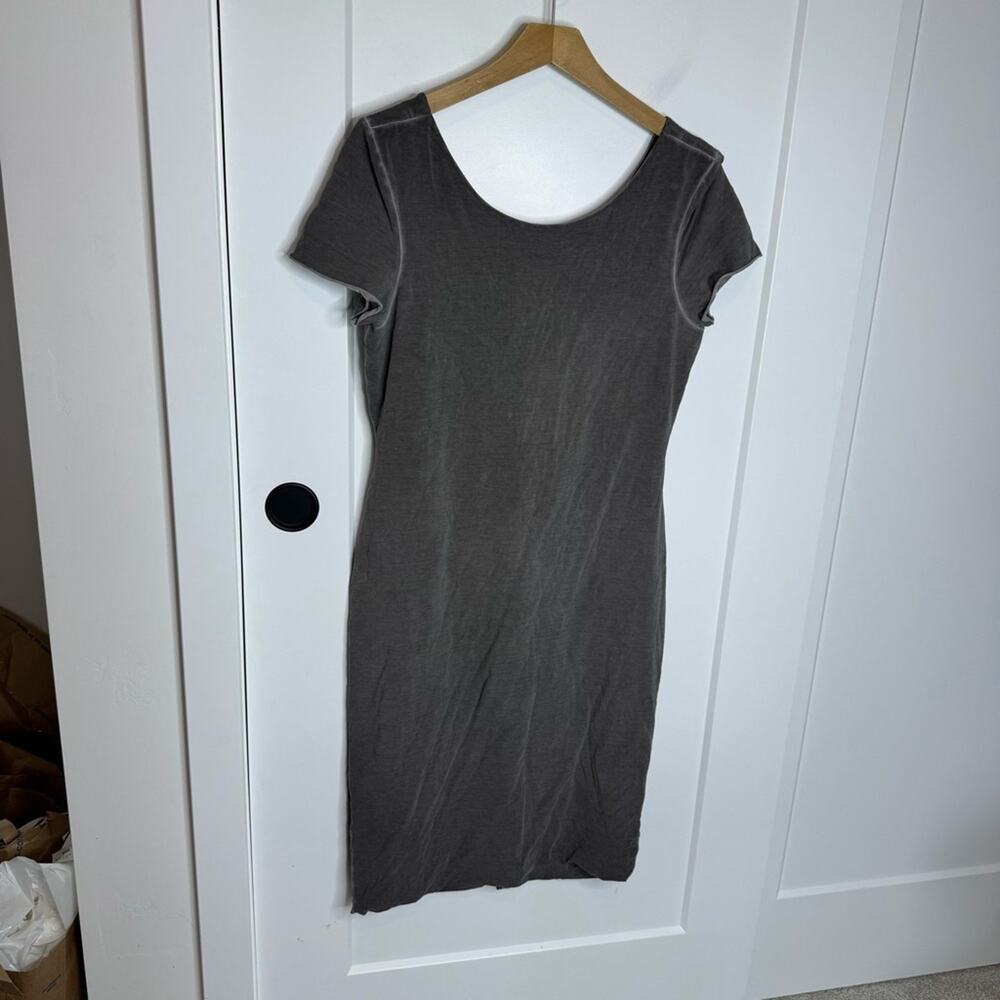 Peruvian Connection Garment Wash Gray Short Sleeve T-shirt Dress Size Medium